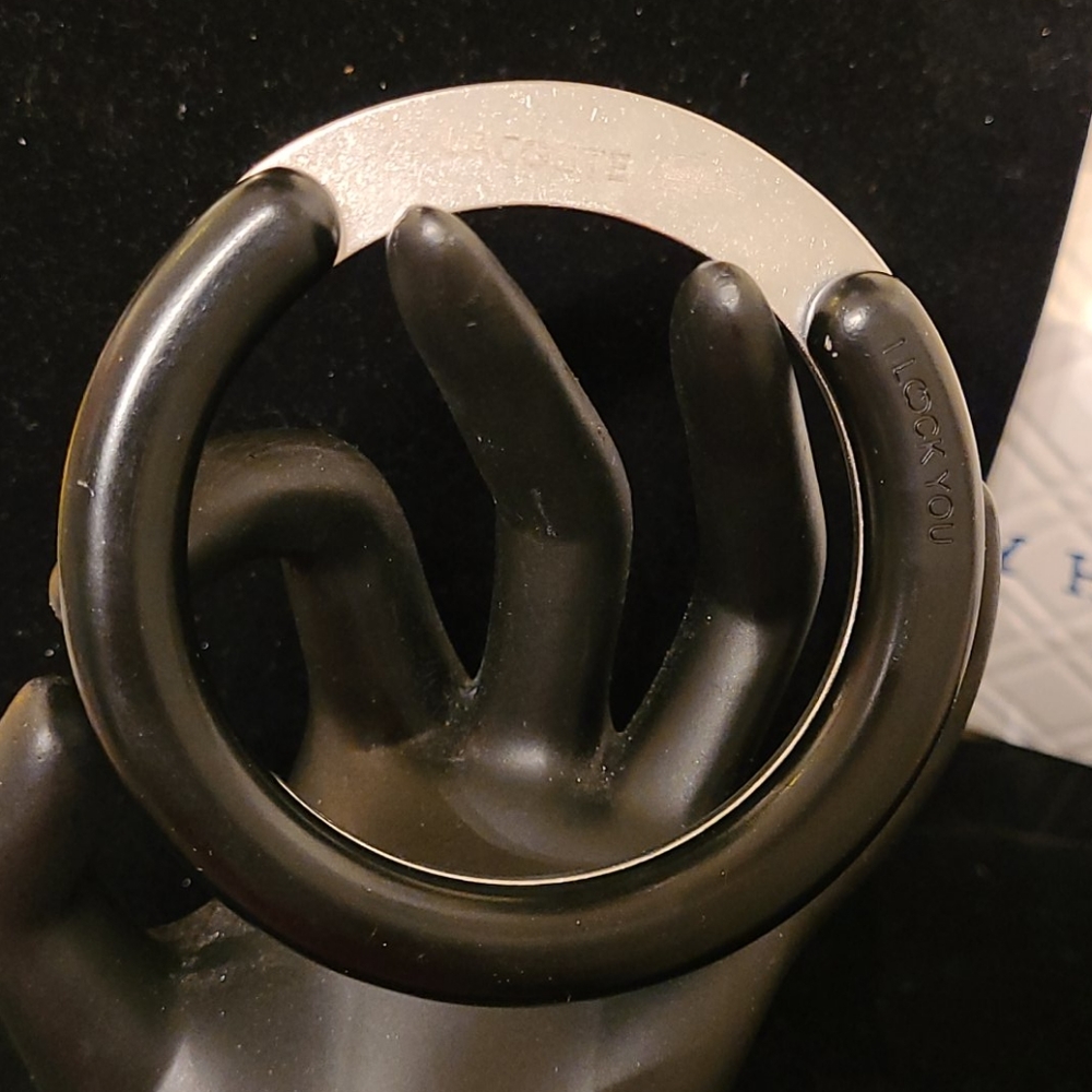Lacoste Silver and Gunmetal Bangle - Picture 7 of 9